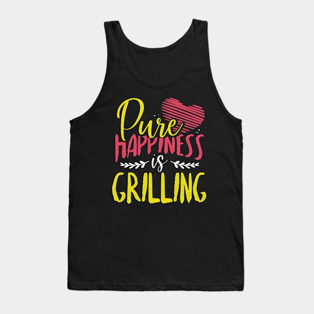 Pure Happiness is Grilling Tank Top by ChicagoBoho